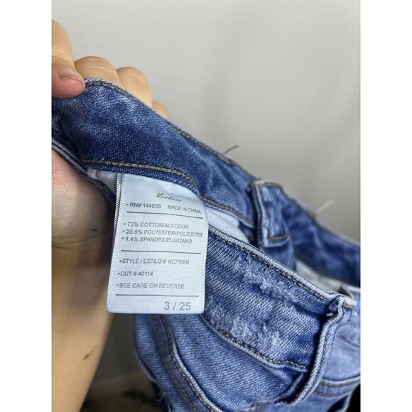 KanCan Light Blue Distressed Flare Jeans Size 3/25 - Picture 5 of 5